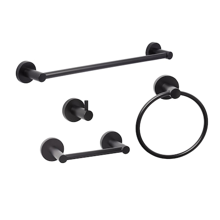 Sure-Loc Hardware Sure-Loc Hardware Lugano Series Bath Set, Two Post Pivot, Flat Black LG-SET-PH2PV FBL